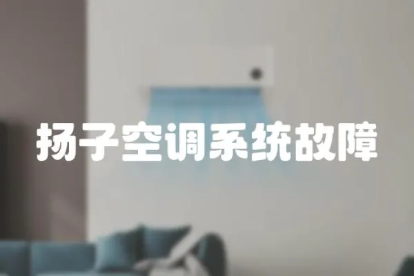 揚子空調系統故障