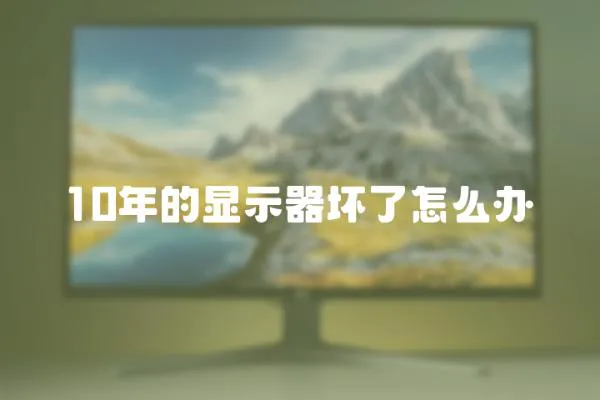 10年的顯示器壞了怎么辦