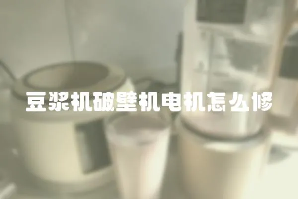 豆漿機破壁機電機怎么修