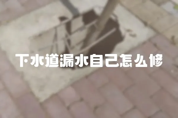 下水道漏水自己怎么修