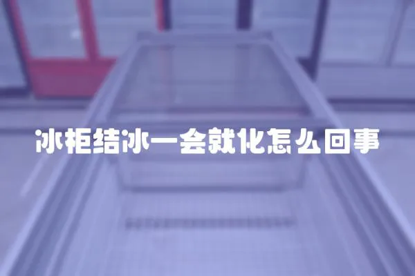 冰柜結冰一會就化怎么回事