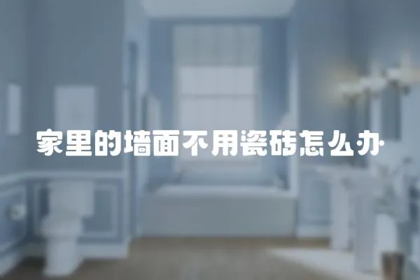 家里的墻面不用瓷磚怎么辦
