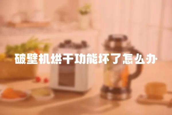 破壁機烘干功能壞了怎么辦