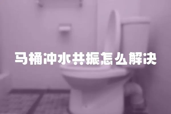 馬桶沖水共振怎么解決