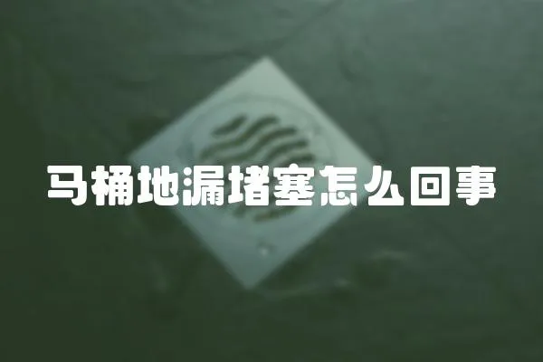 馬桶地漏堵塞怎么回事