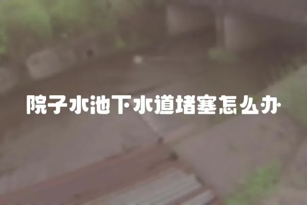 院子水池下水道堵塞怎么辦