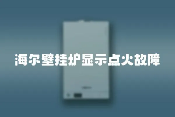海爾壁掛爐顯示點火故障