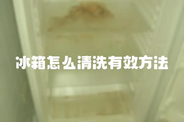 冰箱怎么清洗有效方法