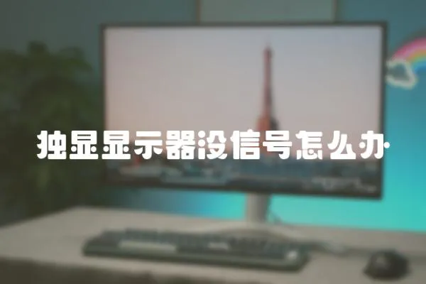 獨顯顯示器沒信號怎么辦