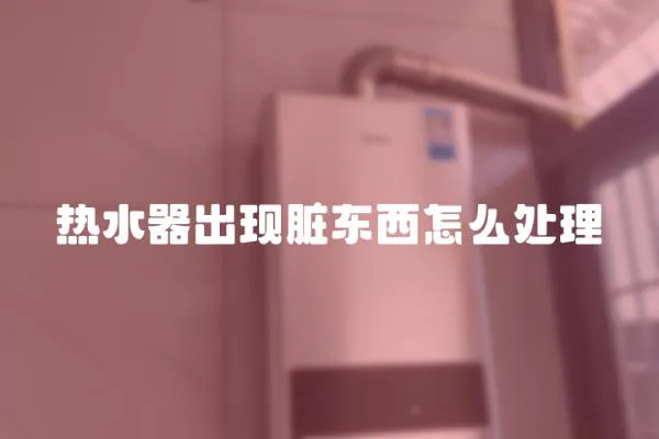熱水器出現臟東西怎么處理