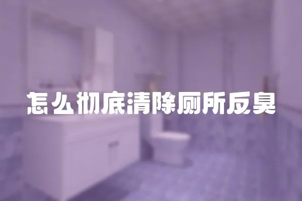 怎么徹底清除廁所反臭