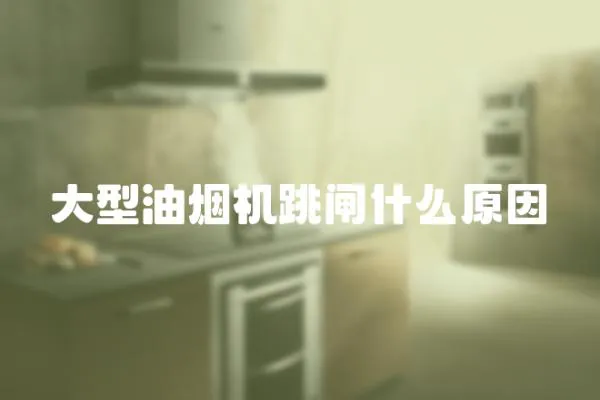 大型油煙機跳閘什么原因