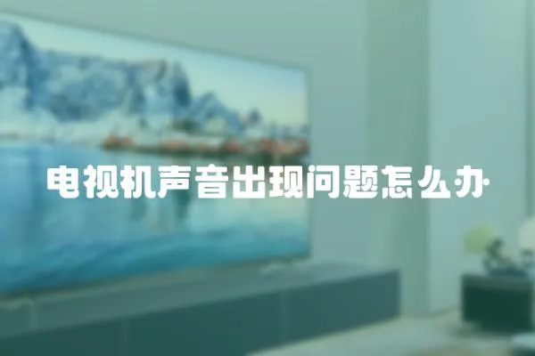 電視機聲音出現問題怎么辦