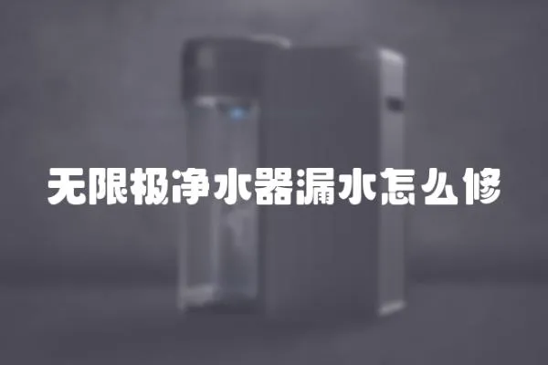 无限极净水器漏水怎么修