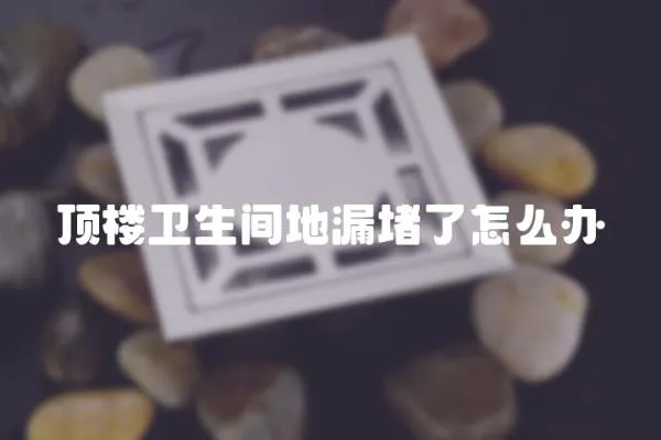 頂樓衛生間地漏堵了怎么辦