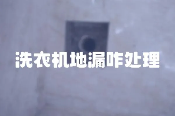 洗衣機(jī)地漏咋處理