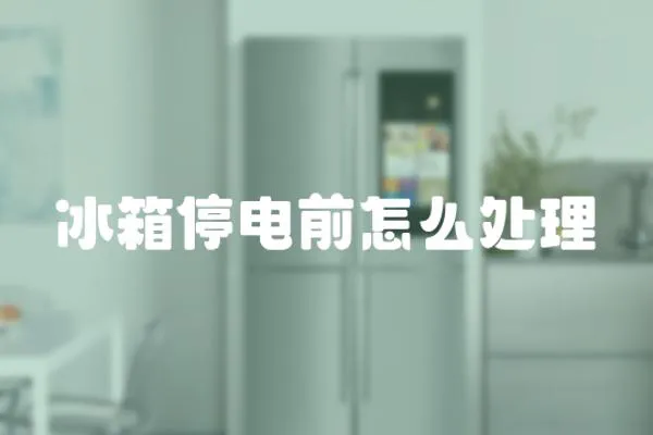 冰箱停電前怎么處理