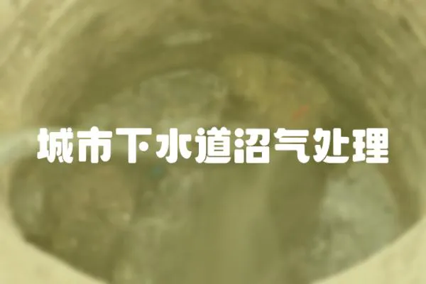 城市下水道沼氣處理