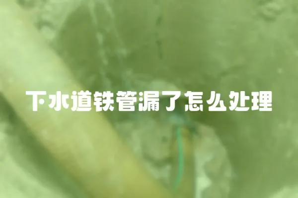 下水道鐵管漏了怎么處理