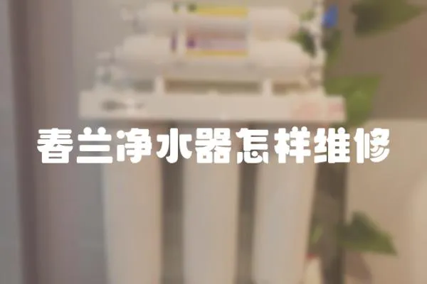 春蘭凈水器怎樣維修