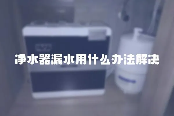凈水器漏水用什么辦法解決