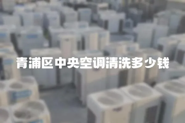 青浦區(qū)中央空調(diào)清洗多少錢