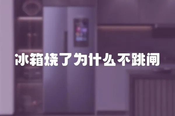 冰箱燒了為什么不跳閘