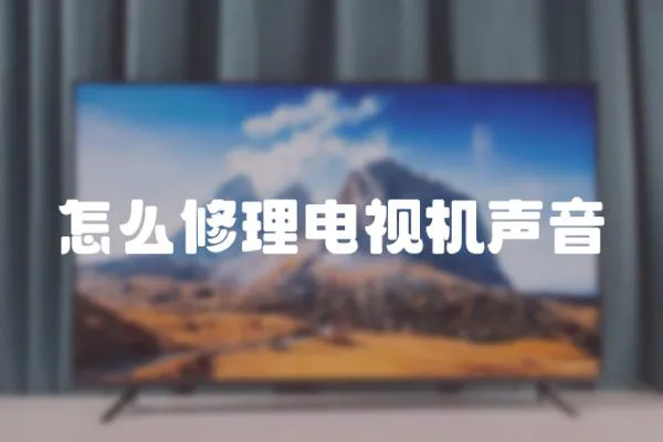 怎么修理電視機聲音