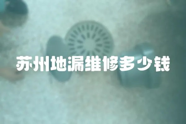 蘇州地漏維修多少錢