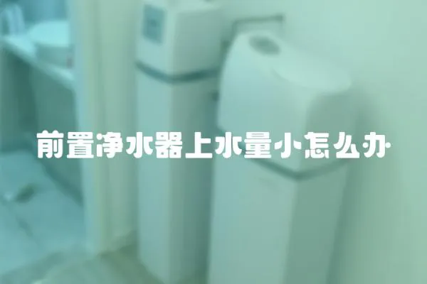 前置凈水器上水量小怎么辦