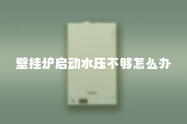 壁掛爐啟動水壓不夠怎么辦