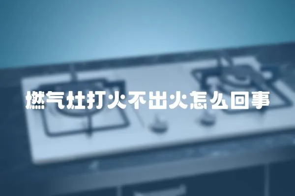 燃氣灶打火不出火怎么回事