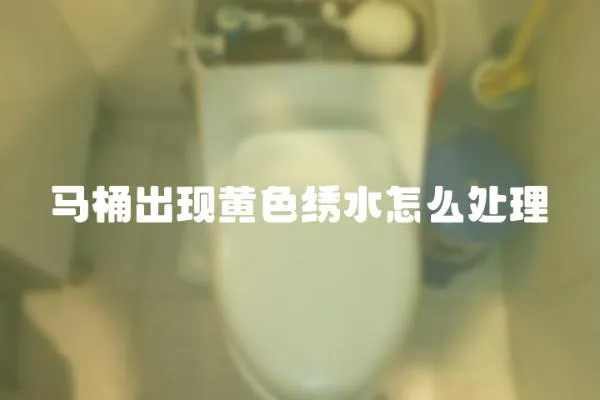 馬桶出現黃色繡水怎么處理