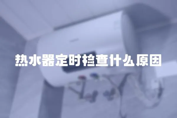 熱水器定時檢查什么原因