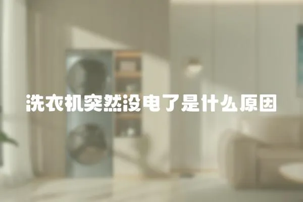 洗衣機突然沒電了是什么原因