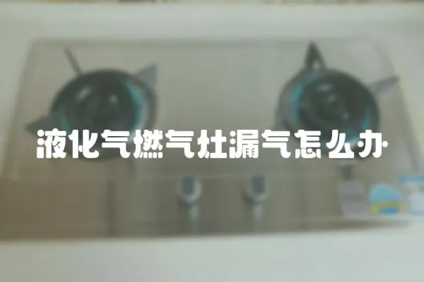 液化氣燃氣灶漏氣怎么辦