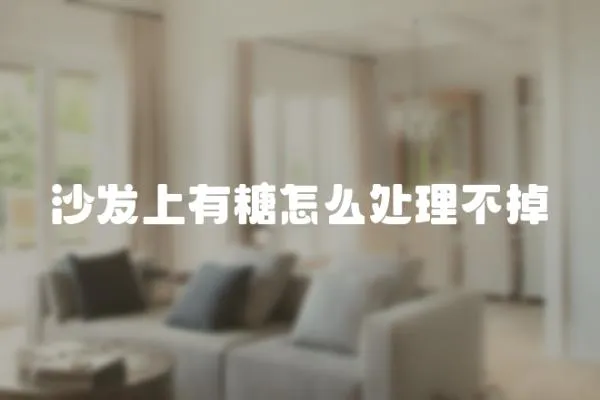 沙發上有糖怎么處理不掉