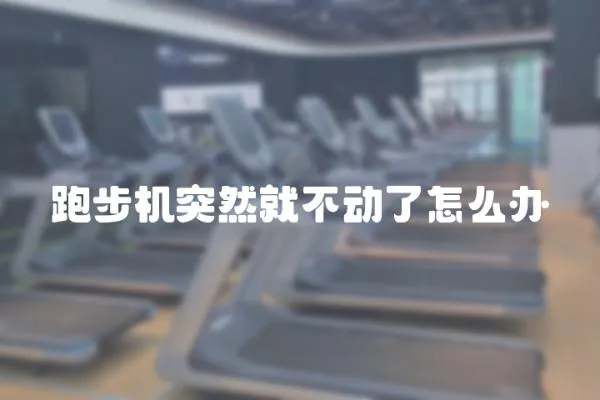 跑步機突然就不動了怎么辦