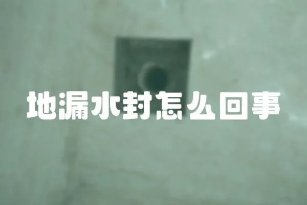 地漏水封怎么回事