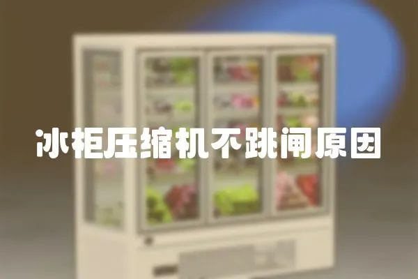 冰柜壓縮機不跳閘原因