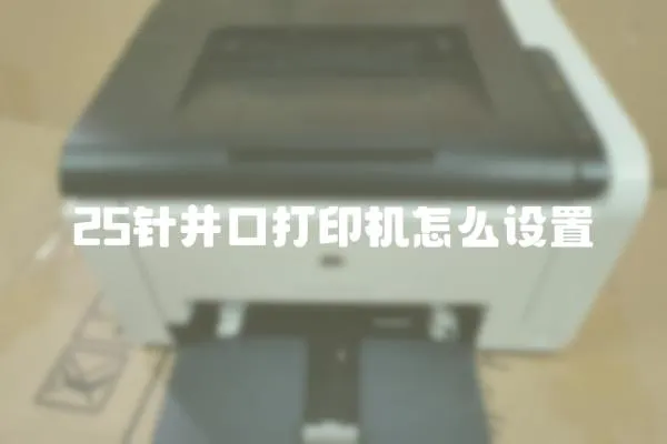 25針并口打印機怎么設置