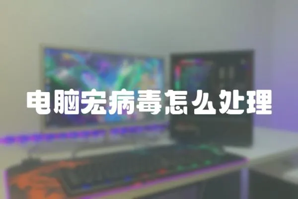 電腦宏病毒怎么處理