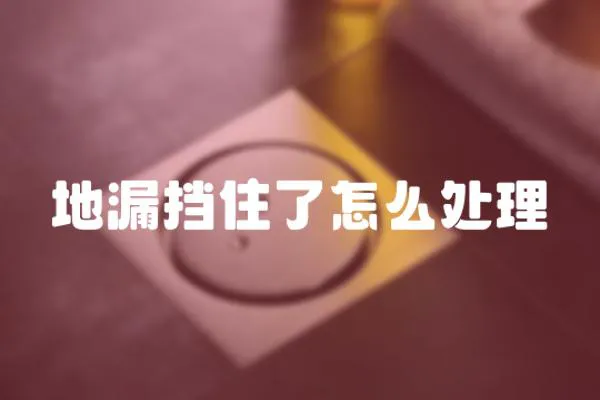 地漏擋住了怎么處理
