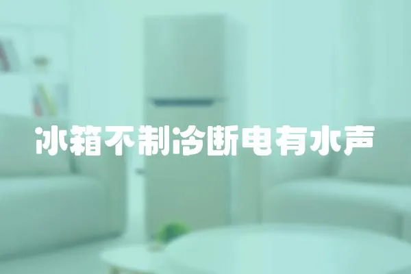 冰箱不制冷斷電有水聲