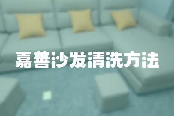嘉善沙發(fā)清洗方法