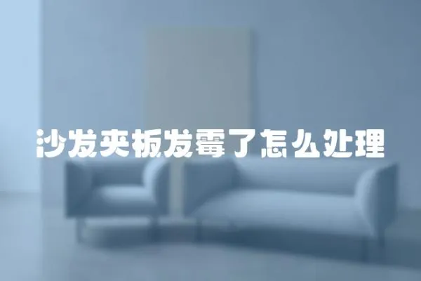 沙發(fā)夾板發(fā)霉了怎么處理