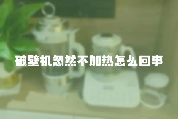 破壁機忽然不加熱怎么回事