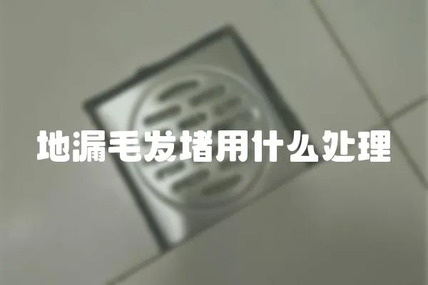 地漏毛發堵用什么處理