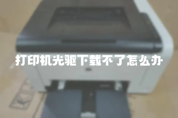 打印機光驅下載不了怎么辦