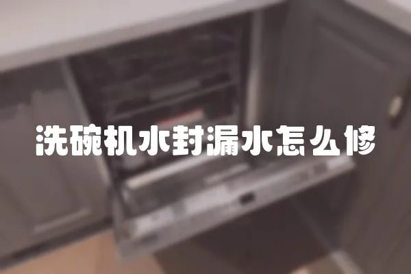 洗碗機水封漏水怎么修